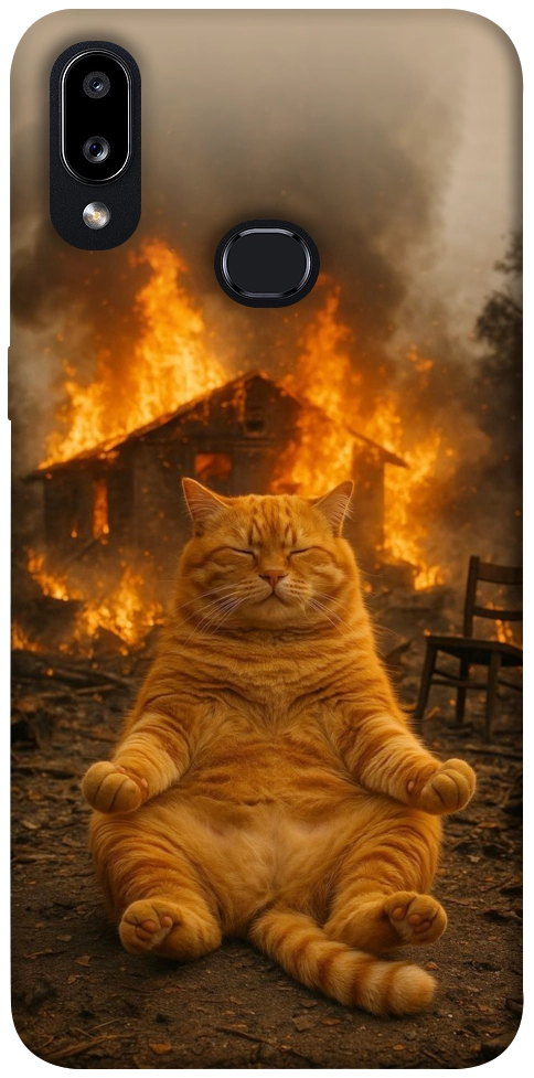 Чохол Burning cat для Galaxy A10s (2019)