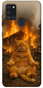Чохол Burning cat для Galaxy A21s (2020)