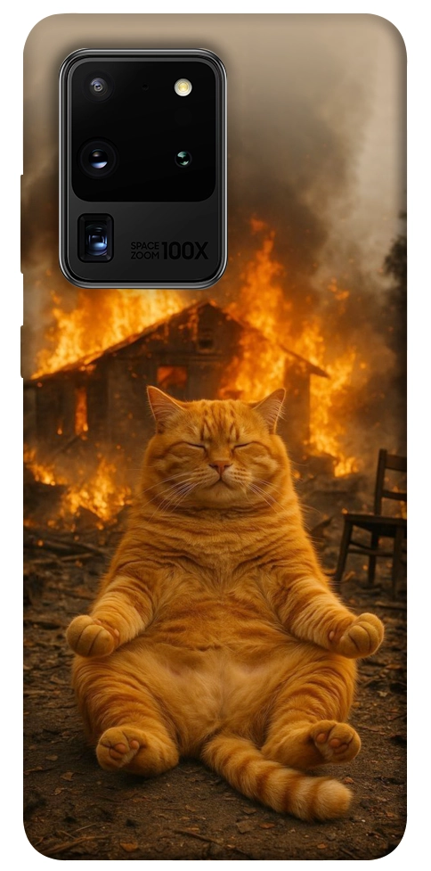 Чехол Burning cat для Galaxy S20 Ultra (2020)