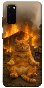 Чохол Burning cat для Galaxy S20 (2020)