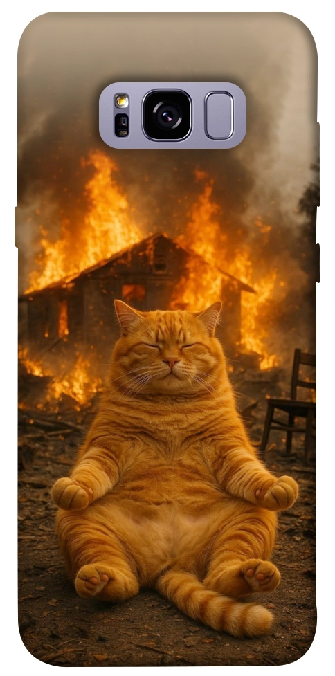 Чехол Burning cat для Galaxy S8+