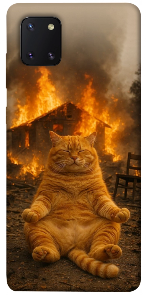 Чехол Burning cat для Galaxy Note 10 Lite (2020)