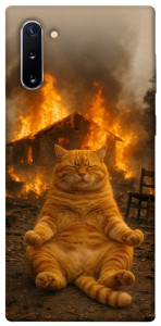 Чохол Burning cat для Galaxy Note 10 (2019)