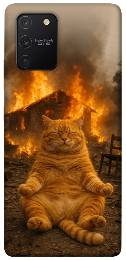 Чохол Burning cat для Galaxy S10 Lite (2020)