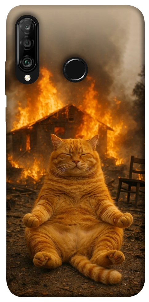 Чохол Burning cat для Huawei P30 Lite
