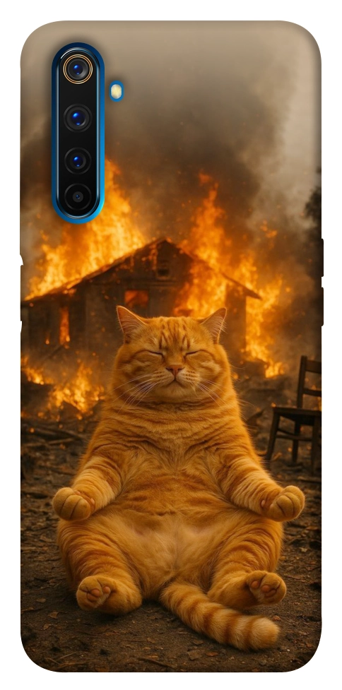 Чохол Burning cat для Realme 6 Pro