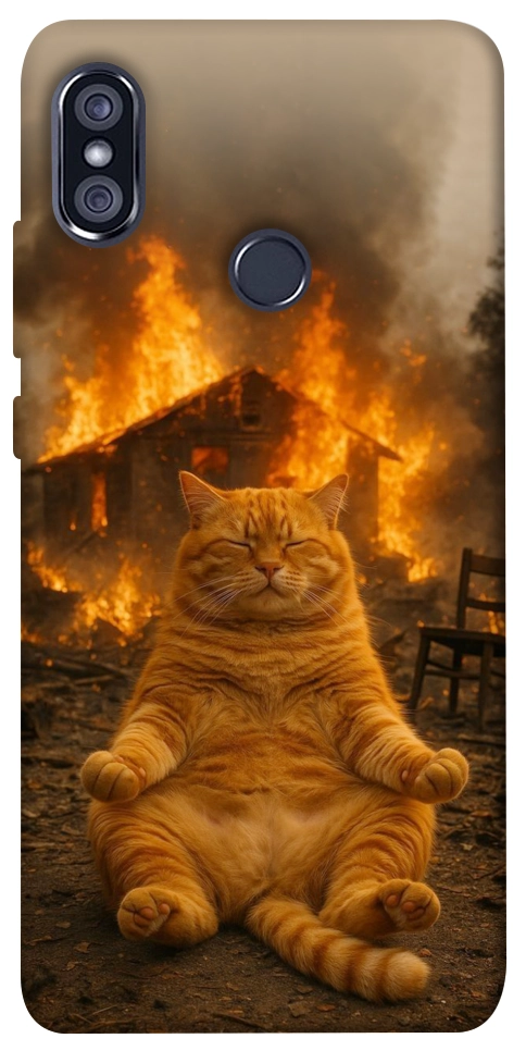 Чохол Burning cat для Xiaomi Redmi Note 5 (Dual Camera)