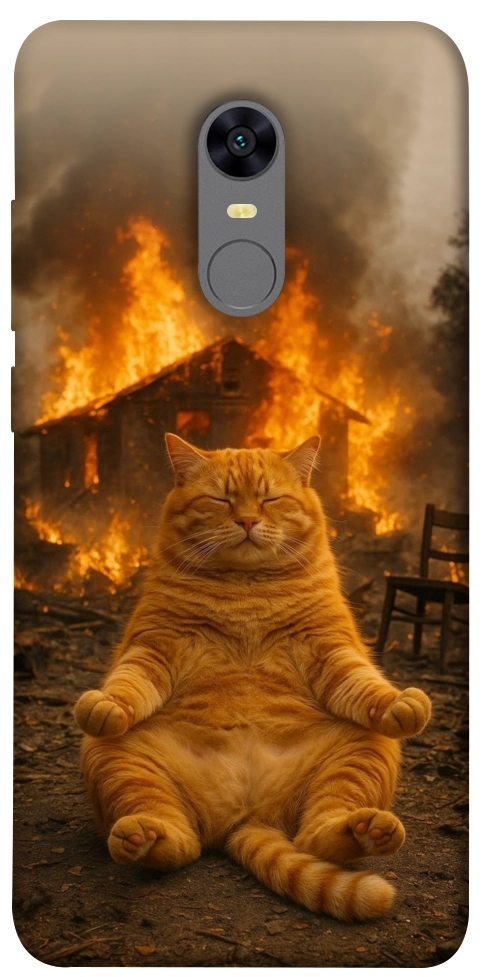 Чехол Burning cat для Xiaomi Redmi Note 5 (Single Camera)