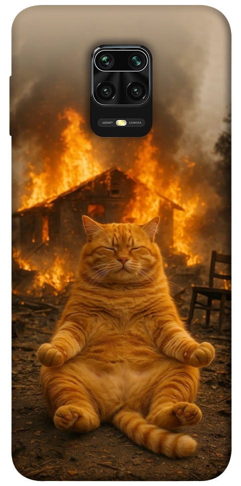 Чехол Burning cat для Xiaomi Redmi Note 9 Pro