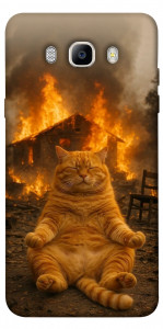 Чехол Burning cat для Galaxy J7 (2016)