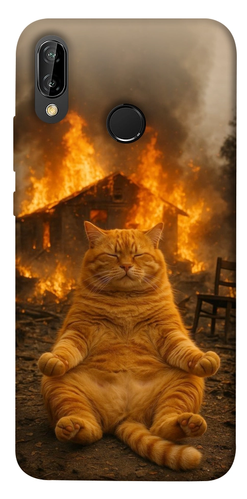 Чехол Burning cat для Huawei P20 Lite