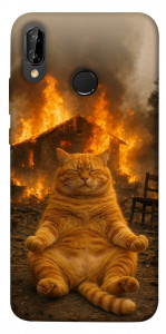 Чехол Burning cat для Huawei P20 Lite