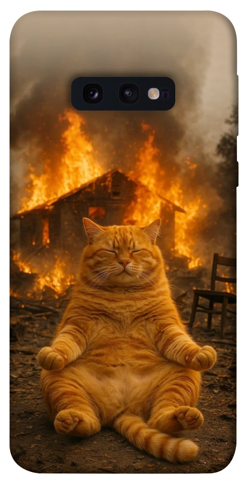 Чохол Burning cat для Galaxy S10e