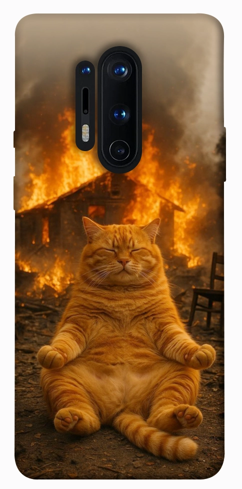 Чехол Burning cat для OnePlus 8 Pro