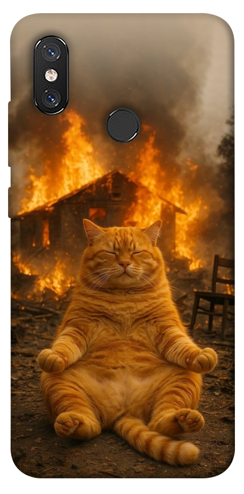 Чохол Burning cat для Xiaomi Mi 8