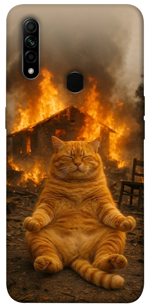 Чохол Burning cat для Oppo A31