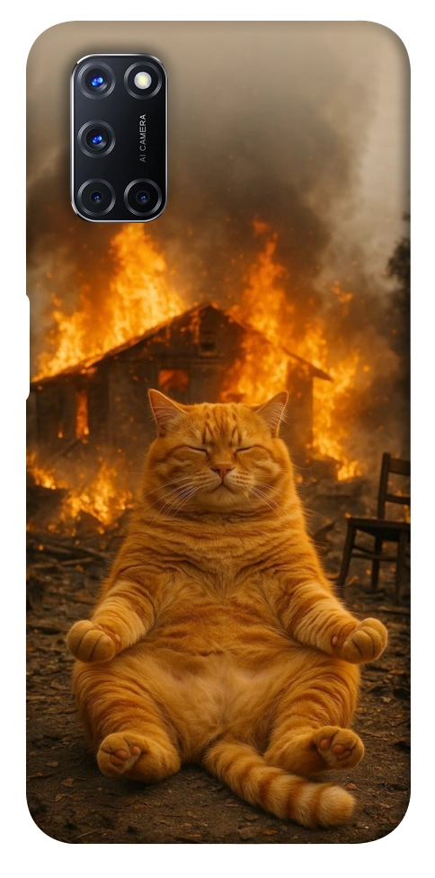 Чехол Burning cat для Oppo A92
