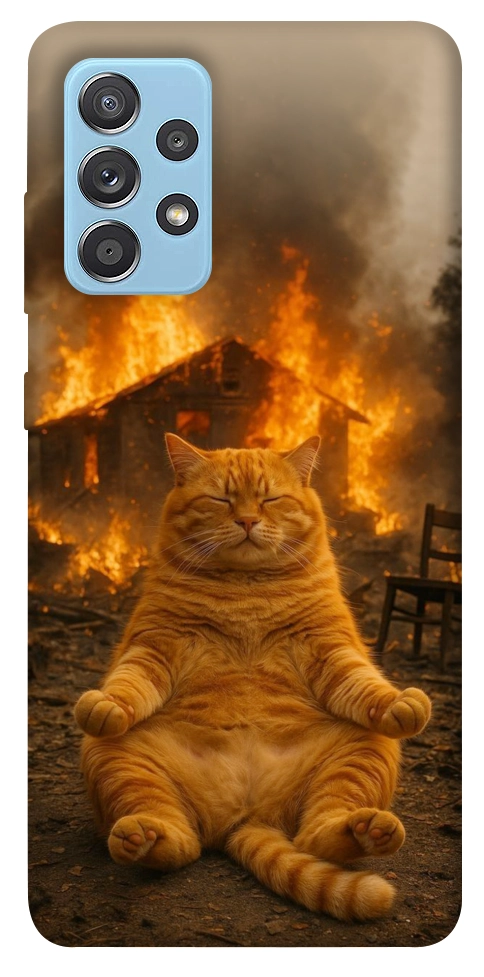 Чохол Burning cat для Galaxy A52
