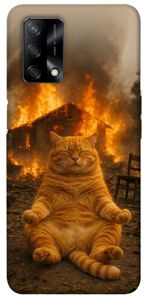 Чехол Burning cat для Oppo A74 4G
