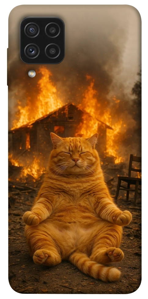 Чехол Burning cat для Galaxy A22 4G