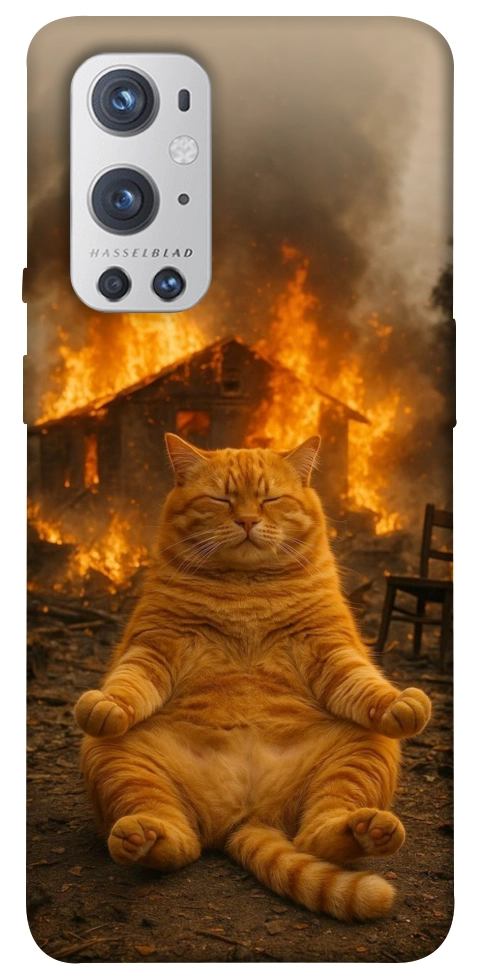 Чехол Burning cat для Oneplus 9 pro