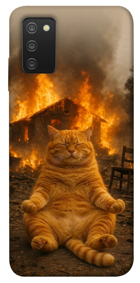 Чохол Burning cat для Galaxy A03s