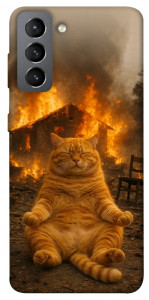 Чехол Burning cat для Galaxy S21 FE