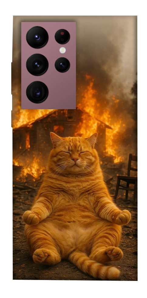 Чехол Burning cat для Galaxy S22 Ultra