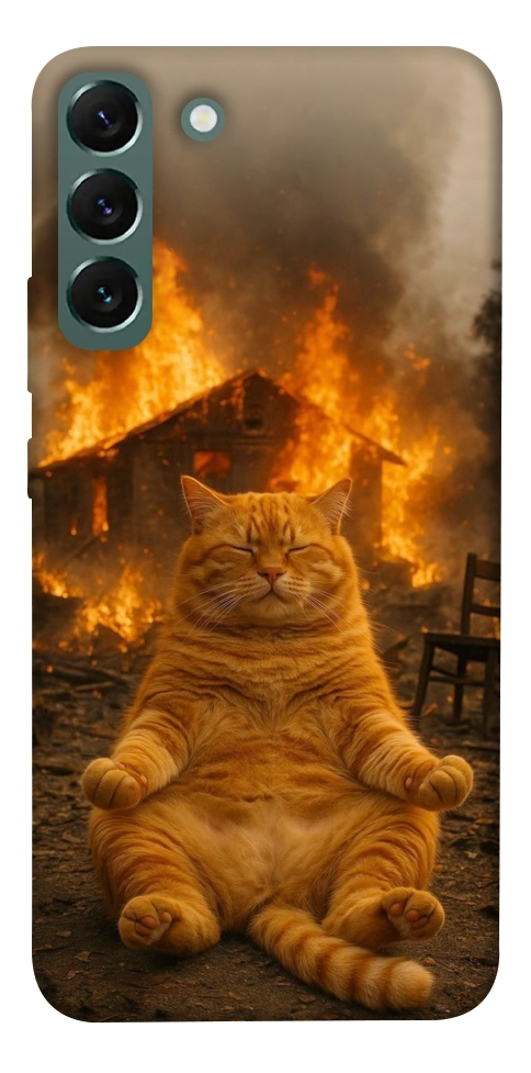 Чохол Burning cat для Galaxy S22+