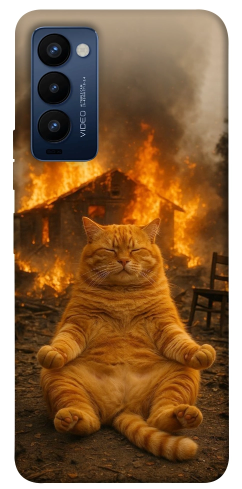 Чехол Burning cat для TECNO Camon 18