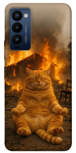 Чохол Burning cat для Tecno Camon 18 P