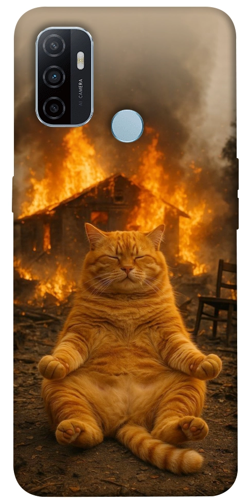 Чехол Burning cat для Oppo A32