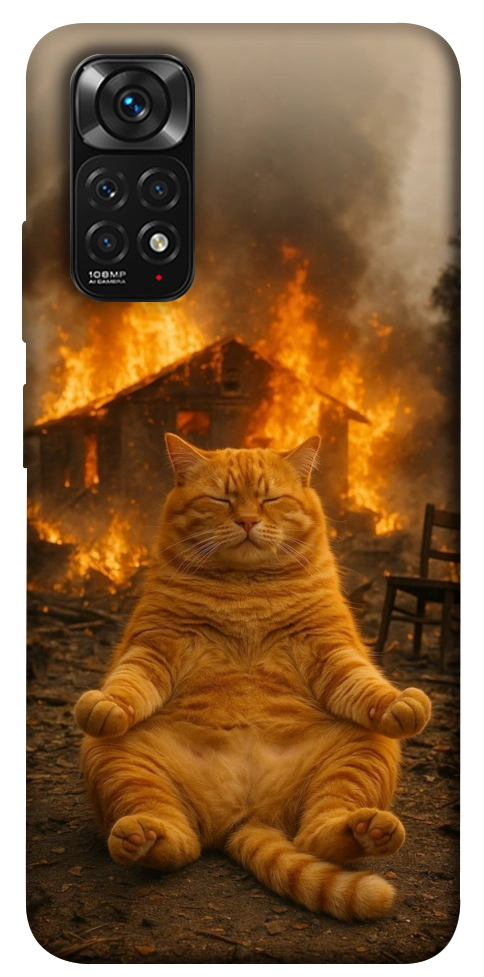 Чехол Burning cat для Xiaomi Redmi Note 11 (Global)