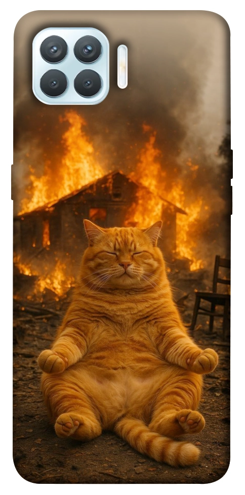 Чохол Burning cat для Oppo F17 Pro