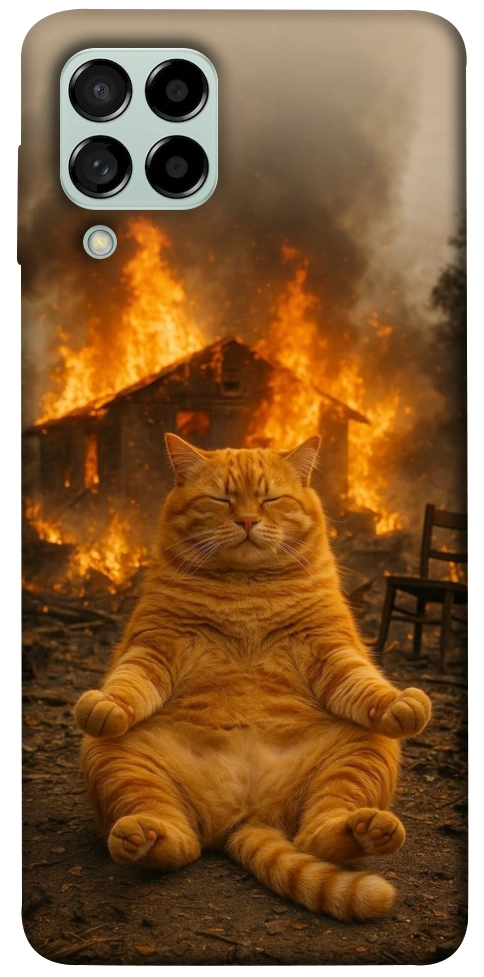 Чехол Burning cat для Galaxy M53