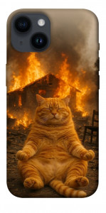 Чохол Burning cat для iPhone 14