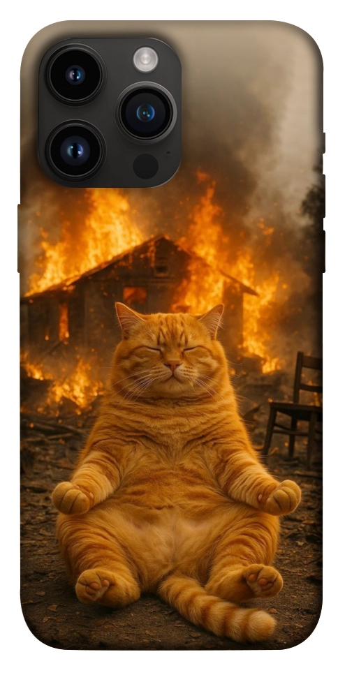Чехол Burning cat для iPhone 14 Pro Max