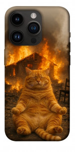 Чохол Burning cat для iPhone 14 Pro