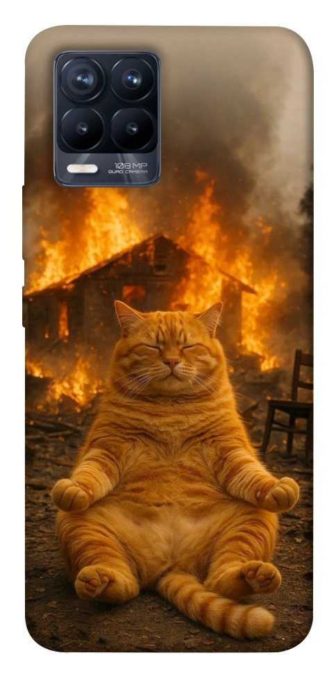 Чехол Burning cat для Realme 8