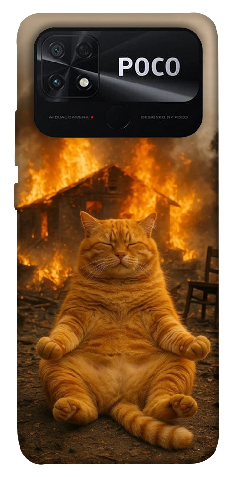 Чехол Burning cat для Xiaomi Poco C40