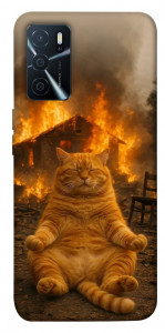 Чохол Burning cat для Oppo A16s