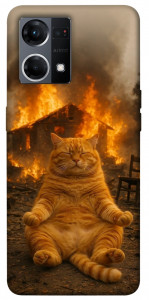 Чохол Burning cat для Oppo Reno 7 4G