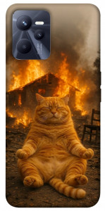 Чехол Burning cat для Realme C35