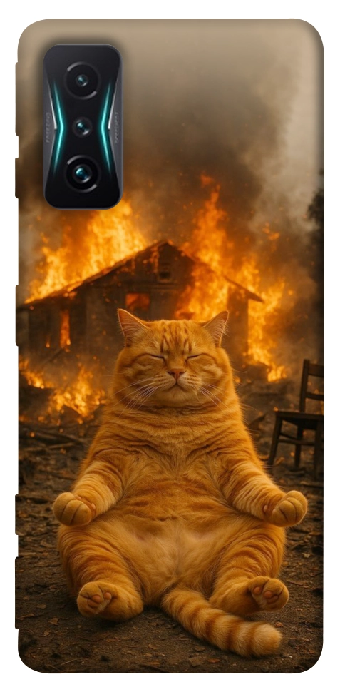 Чохол Burning cat для Xiaomi Redmi K50 Gaming