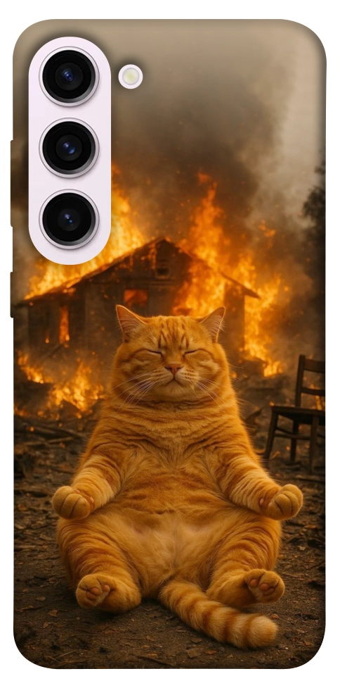 Чехол Burning cat для Galaxy S23+