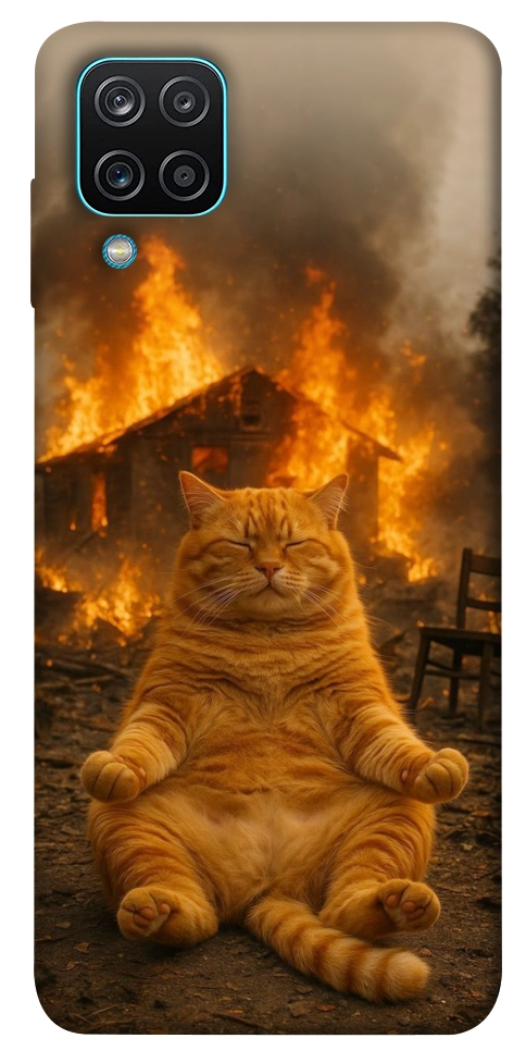 Чохол Burning cat для Galaxy M12