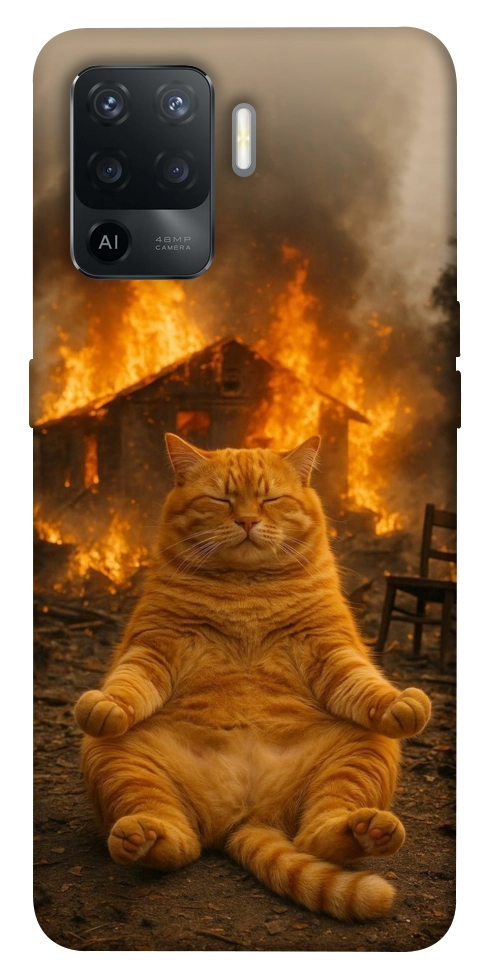Чехол Burning cat для Oppo Reno 5 Lite