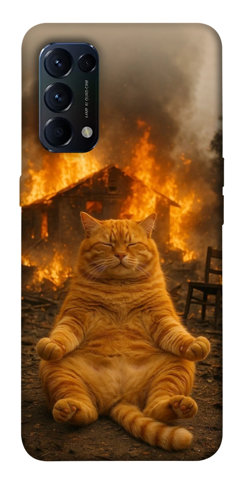 Чехол Burning cat для Oppo Reno 5 4G