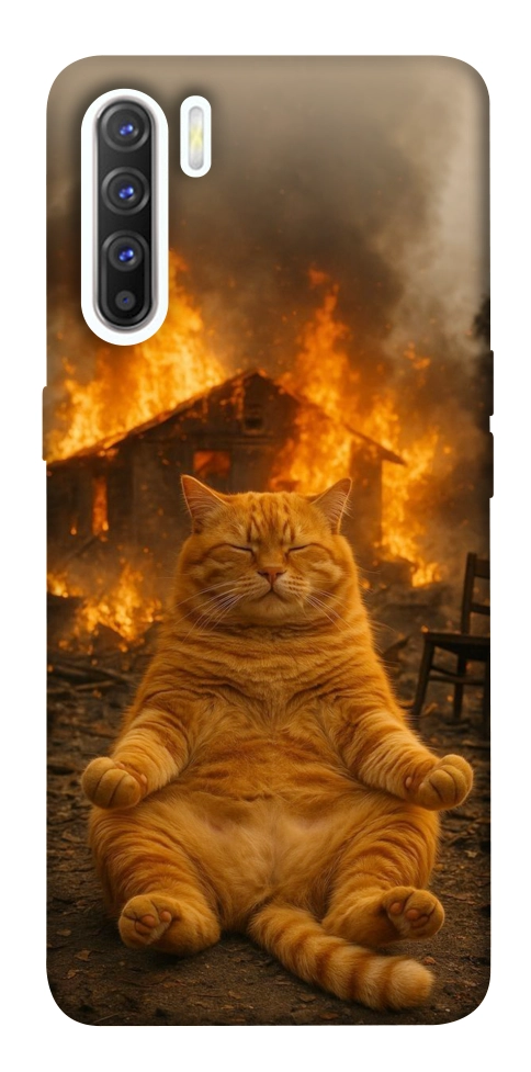 Чехол Burning cat для Oppo Reno 3