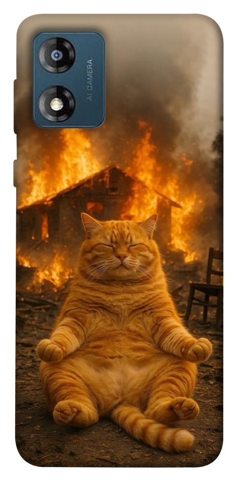 Чехол Burning cat для Motorola Moto E13